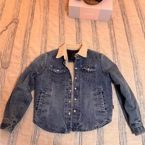 STS Ranchwear Blue Jean Jacket with Sherpa Cream Lining